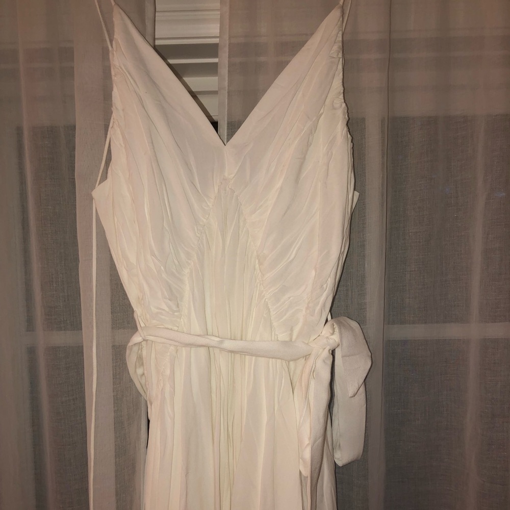 white linen romper